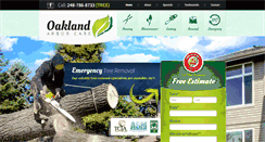 Desktop Screenshot of oaklandarborcare.com
