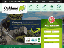 Tablet Screenshot of oaklandarborcare.com